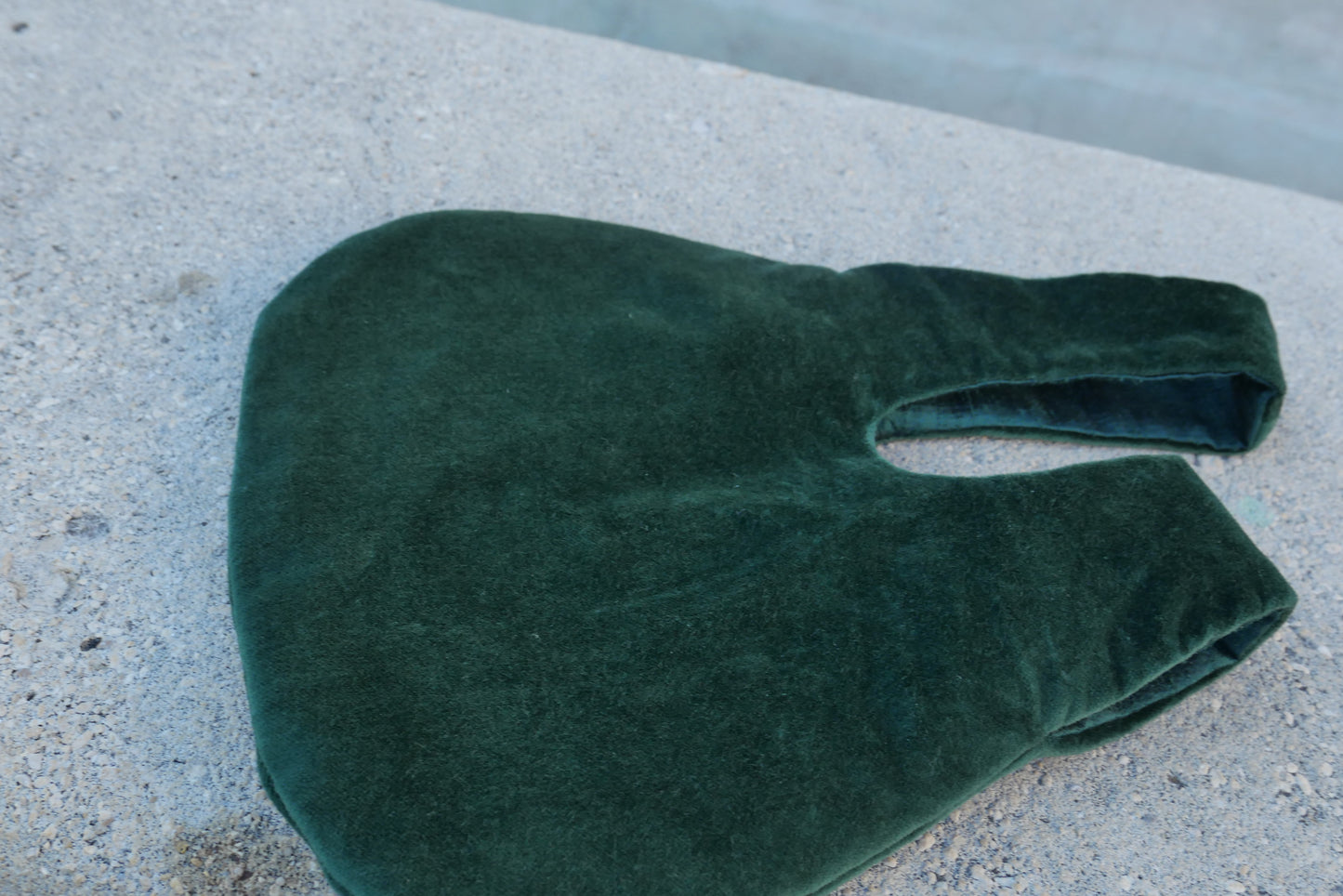 Dark Green Velvet Bag