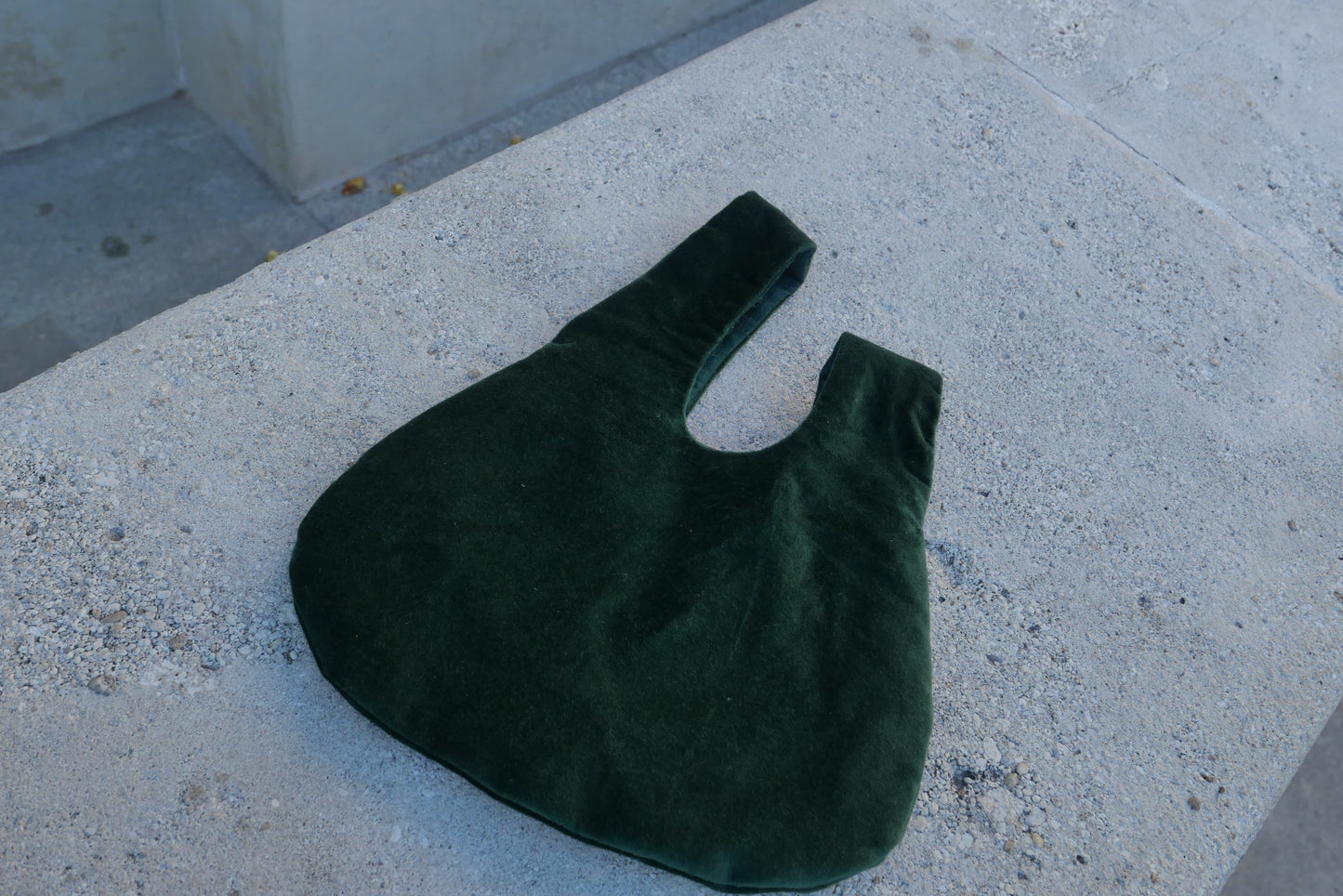 Dark Green Velvet Bag